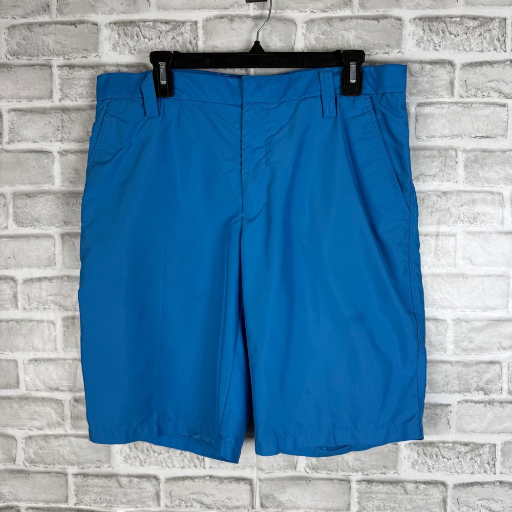 J.Lindeberg Mens Blue Technical Golf Shorts Size 36 x 11"  JL Bridge Flat Front